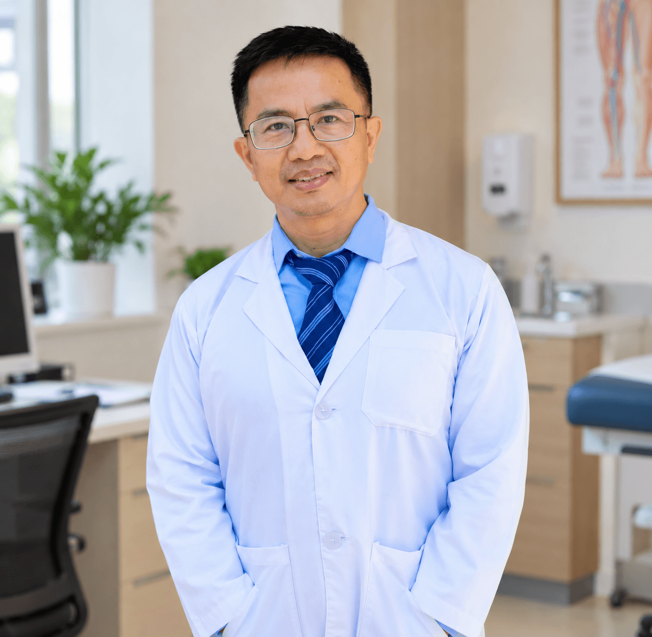 Dr Deepak Thapa Magar in a modern clinic